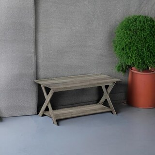Foto 5 | Mesa De Café Furinno Moderna, Simplista, Entrecruzada, Roble Francés Gris - Venta Internacional.