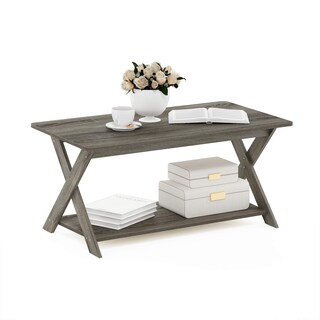 Foto 6 | Mesa De Café Furinno Moderna, Simplista, Entrecruzada, Roble Francés Gris - Venta Internacional.