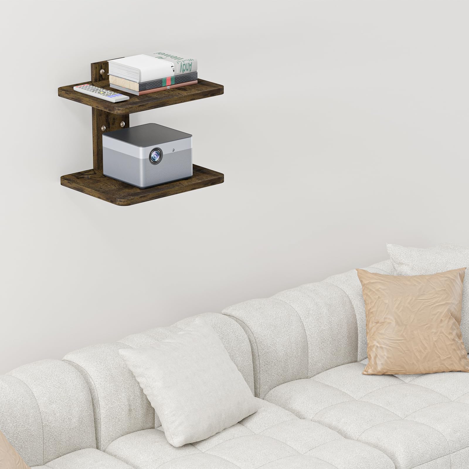 Foto 7 | Soporte De Proyector Wali De Estante Flotante Para Tv Para Reproductor De Dvd De 10 Kg - Venta Internacional.