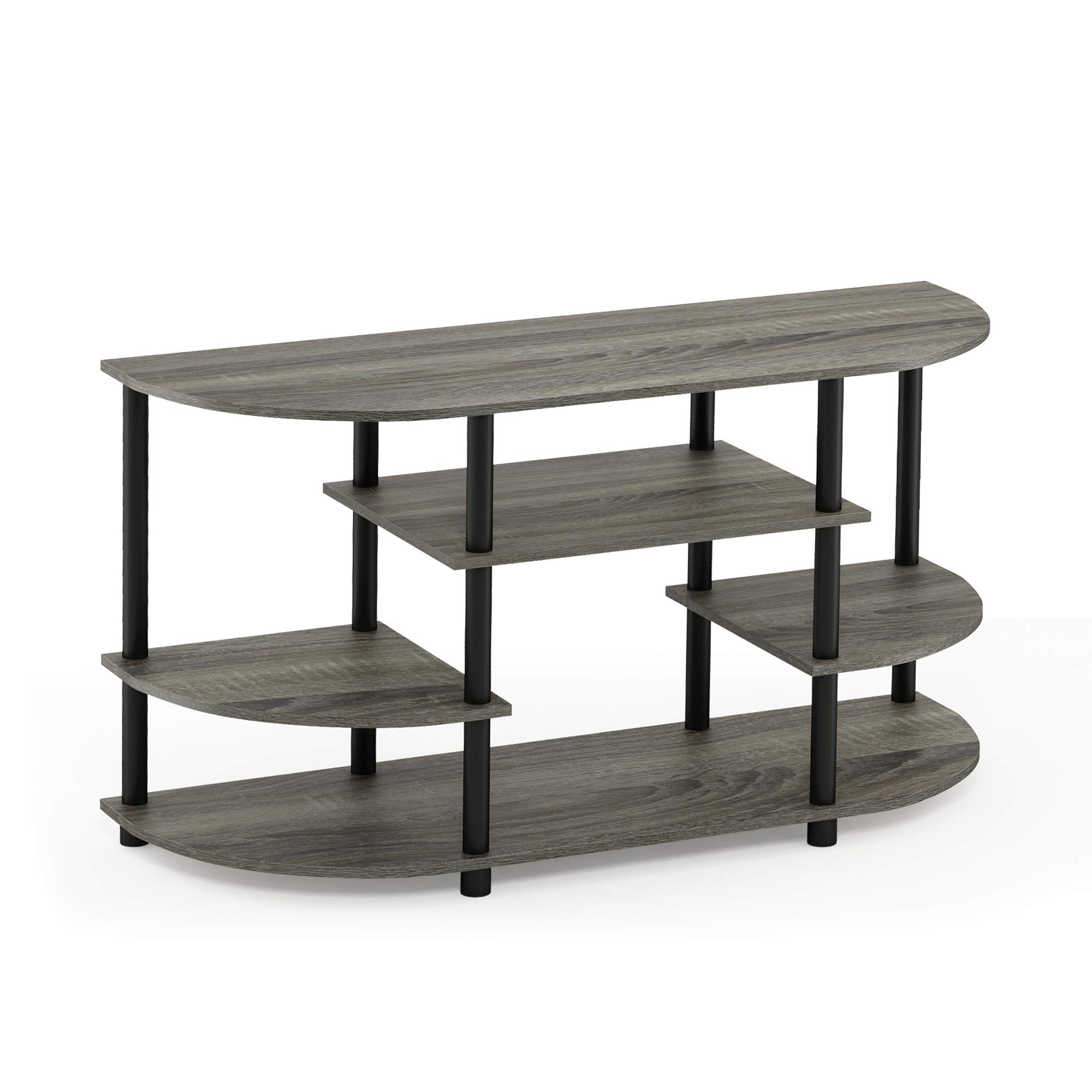 Foto 1 | Mueble De Tv Furinno Jaya, Diseño Simple, Esquina, Roble Francés, Gris - Venta Internacional.