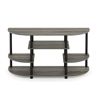 Foto 3 | Mueble De Tv Furinno Jaya, Diseño Simple, Esquina, Roble Francés, Gris - Venta Internacional.