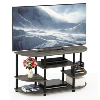 Foto 4 | Mueble De Tv Furinno Jaya, Diseño Simple, Esquina, Roble Francés, Gris - Venta Internacional.