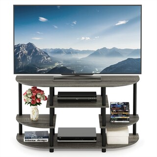 Foto 5 | Mueble De Tv Furinno Jaya, Diseño Simple, Esquina, Roble Francés, Gris - Venta Internacional.