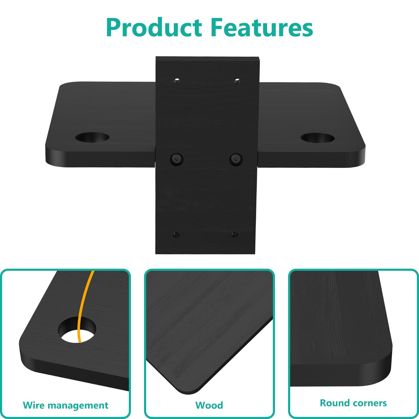 Foto 3 | Estante De Pared Wali Cs201nb Para Reproductor De Dvd De Hasta 10 Kg - Venta Internacional.
