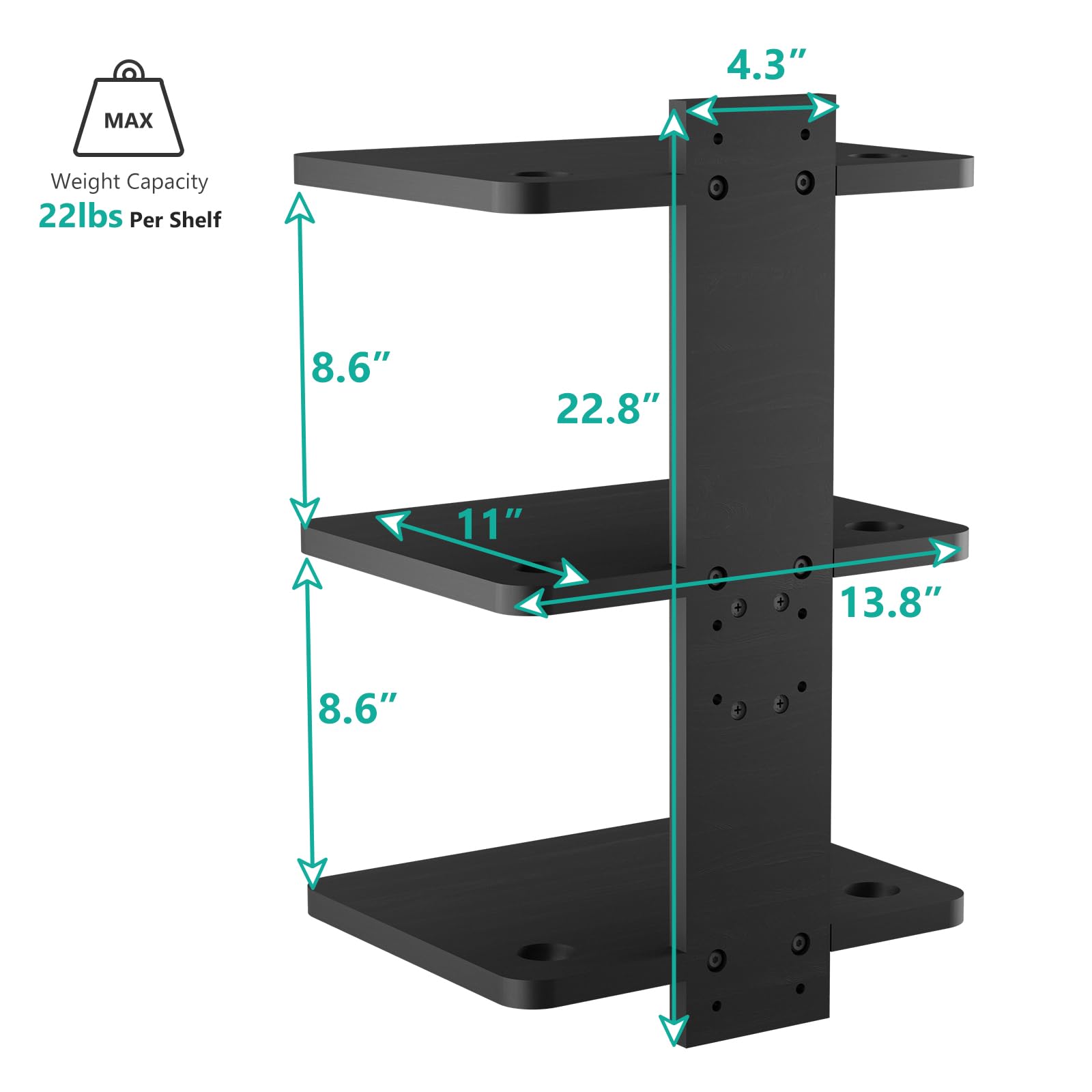 Foto 2 | Soporte De Estante Flotante Wali Para Proyectores De Tv De Hasta 10 Kg - Venta Internacional.