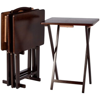 Foto 1 | Mesa Con Bandeja Para Tv Amazon Basics Classic, Plegable, Paquete De 4 - Venta Internacional.