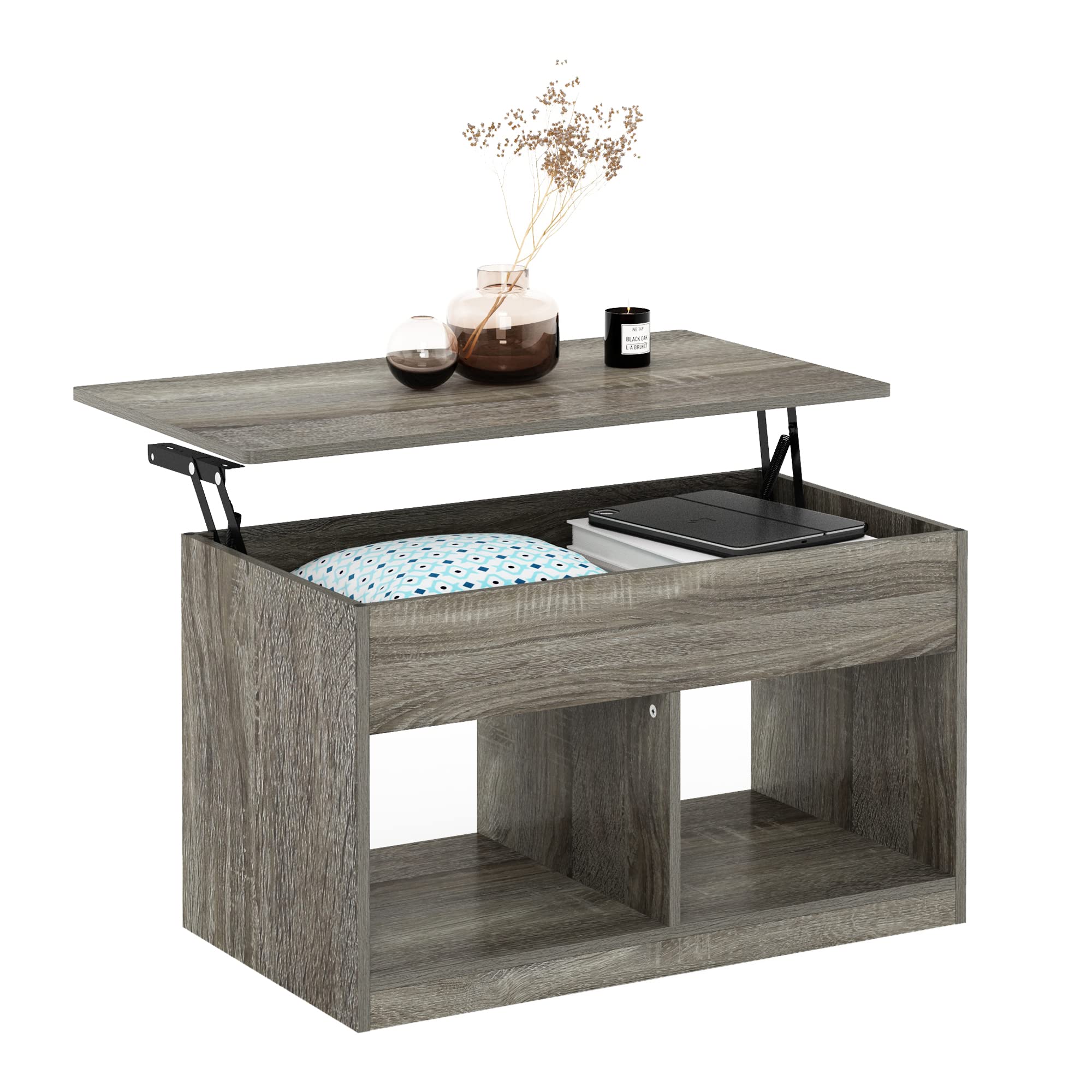 Foto 2 pulgar | Mesa De Café Furinno Jensen Para Sala De Estar Con Compartimento Oculto - Venta Internacional.