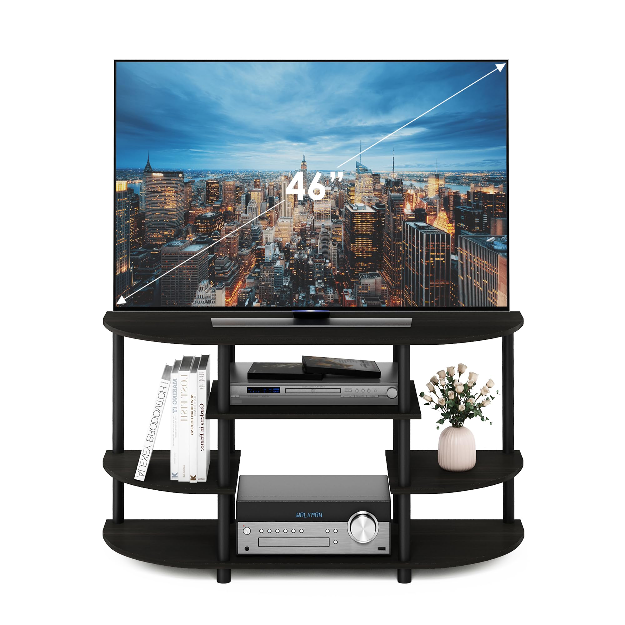 Foto 5 | Soporte Para Tv Furinno Jaya, Diseño Simple, Esquina, 46 Pulgadas - Venta Internacional.