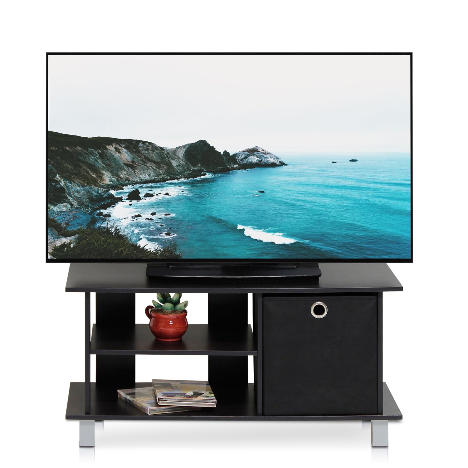 Foto 5 pulgar | Centro De Entretenimiento Televisivo Furinno Simplistic Espresso/black - Venta Internacional.