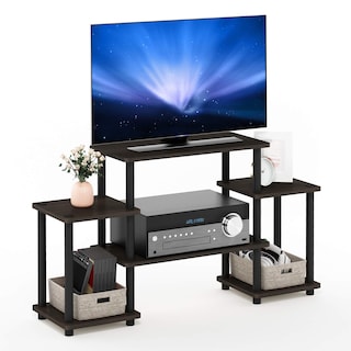 Foto 1 | Soporte Para Tv Furinno Turn-n-tube Sin Herramientas, Marrón Oscuro/negro - Venta Internacional.
