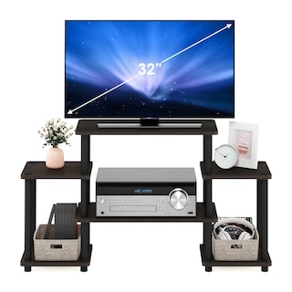 Foto 5 | Soporte Para Tv Furinno Turn-n-tube Sin Herramientas, Marrón Oscuro/negro - Venta Internacional.