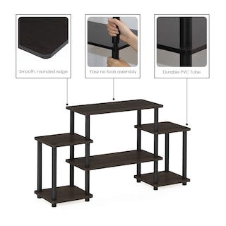Foto 7 | Soporte Para Tv Furinno Turn-n-tube Sin Herramientas, Marrón Oscuro/negro - Venta Internacional.