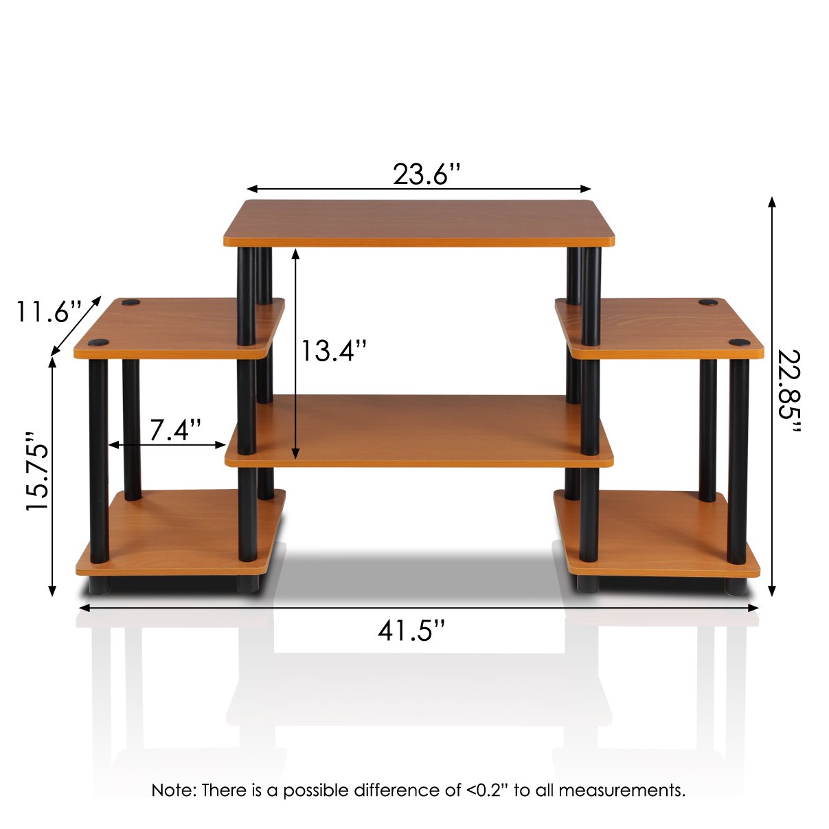 Foto 4 pulgar | Mesa para TV Furinno color Cereza y Negro - Venta Internacional
