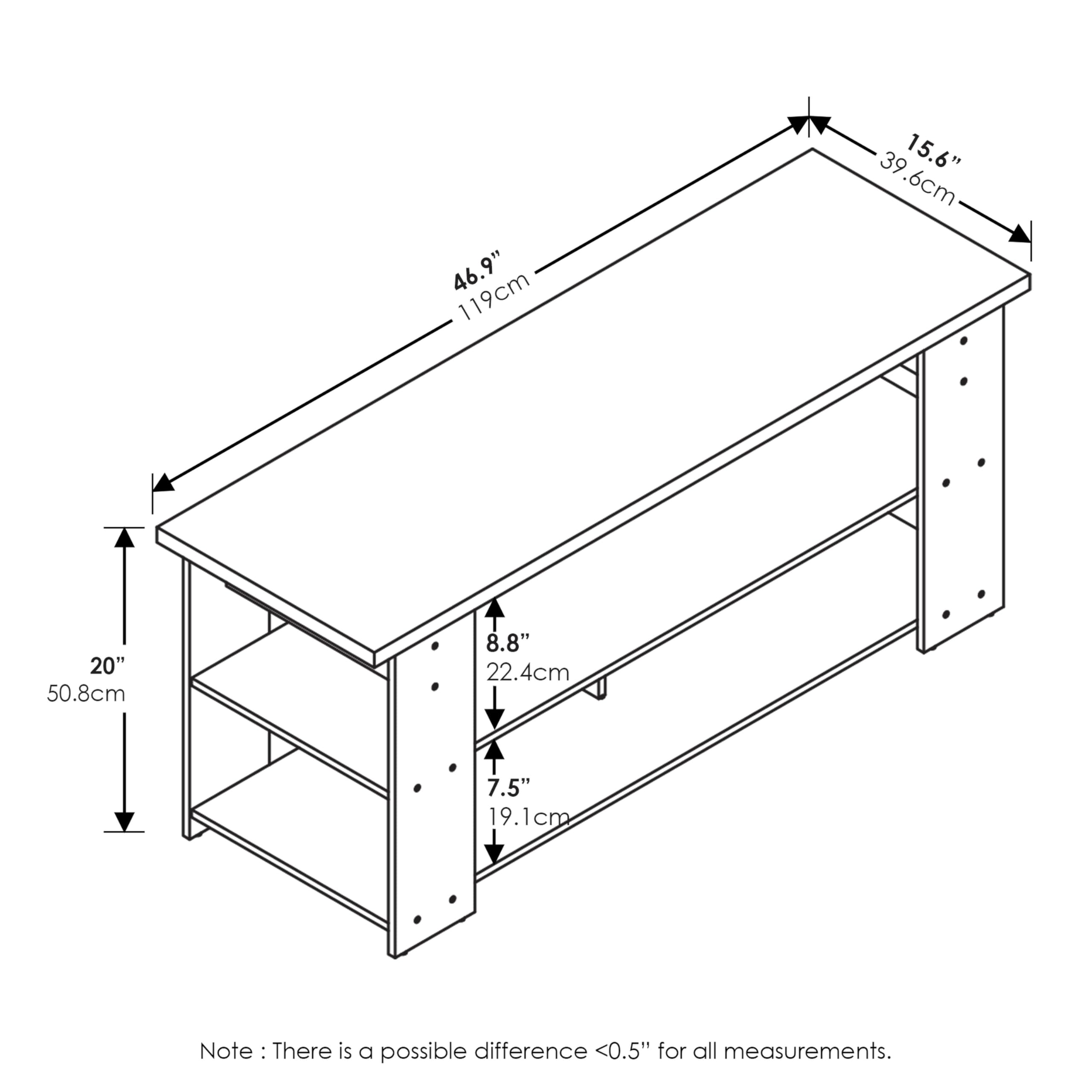 Foto 2 | Soporte De Tv Furinno Jaya Espresso Para Tv De Pantalla Plana De 55 Pulgadas - Venta Internacional.