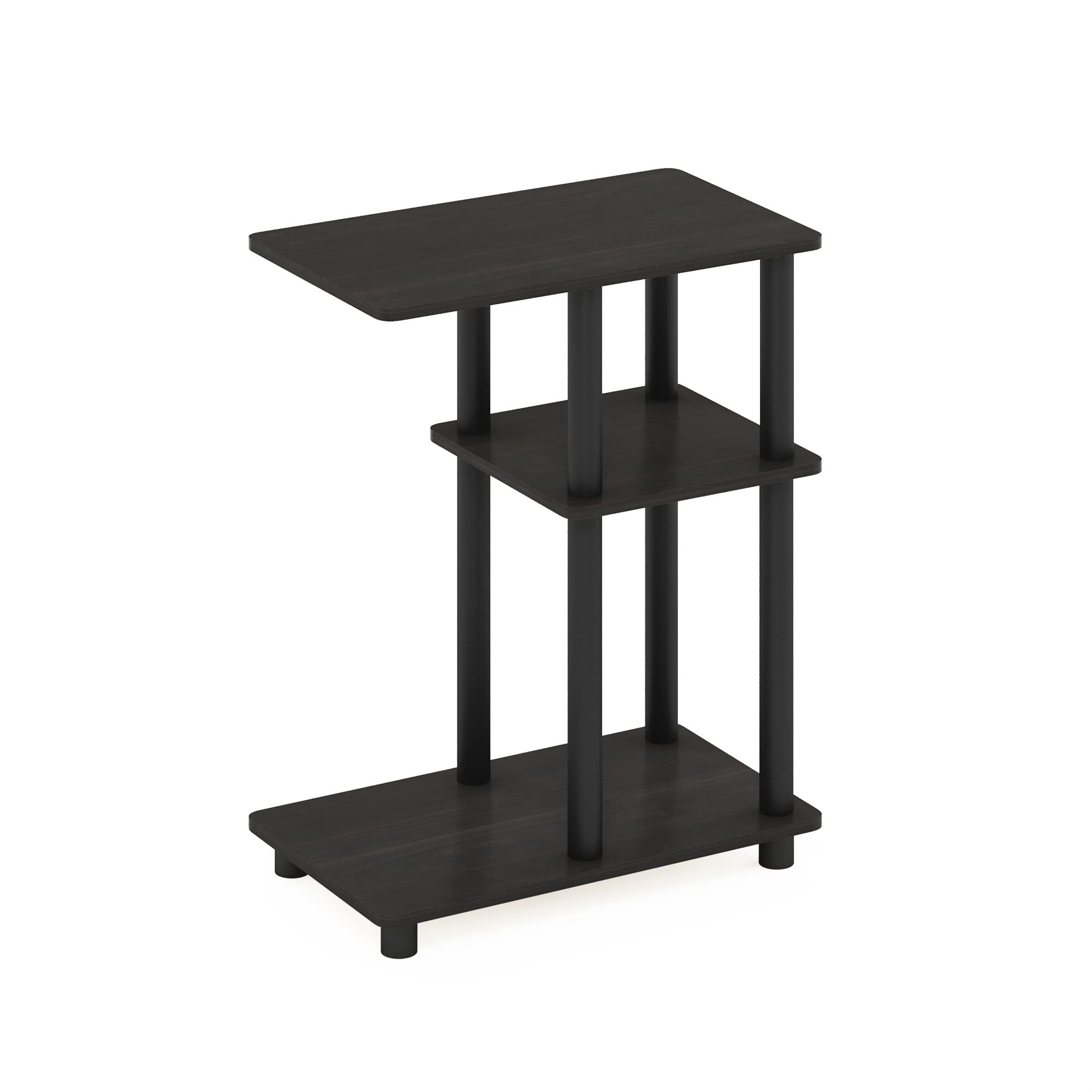 Foto 2 pulgar | Mesa Auxiliar Furinno Turn-tube En Forma De C Espresso/negra - Venta Internacional.