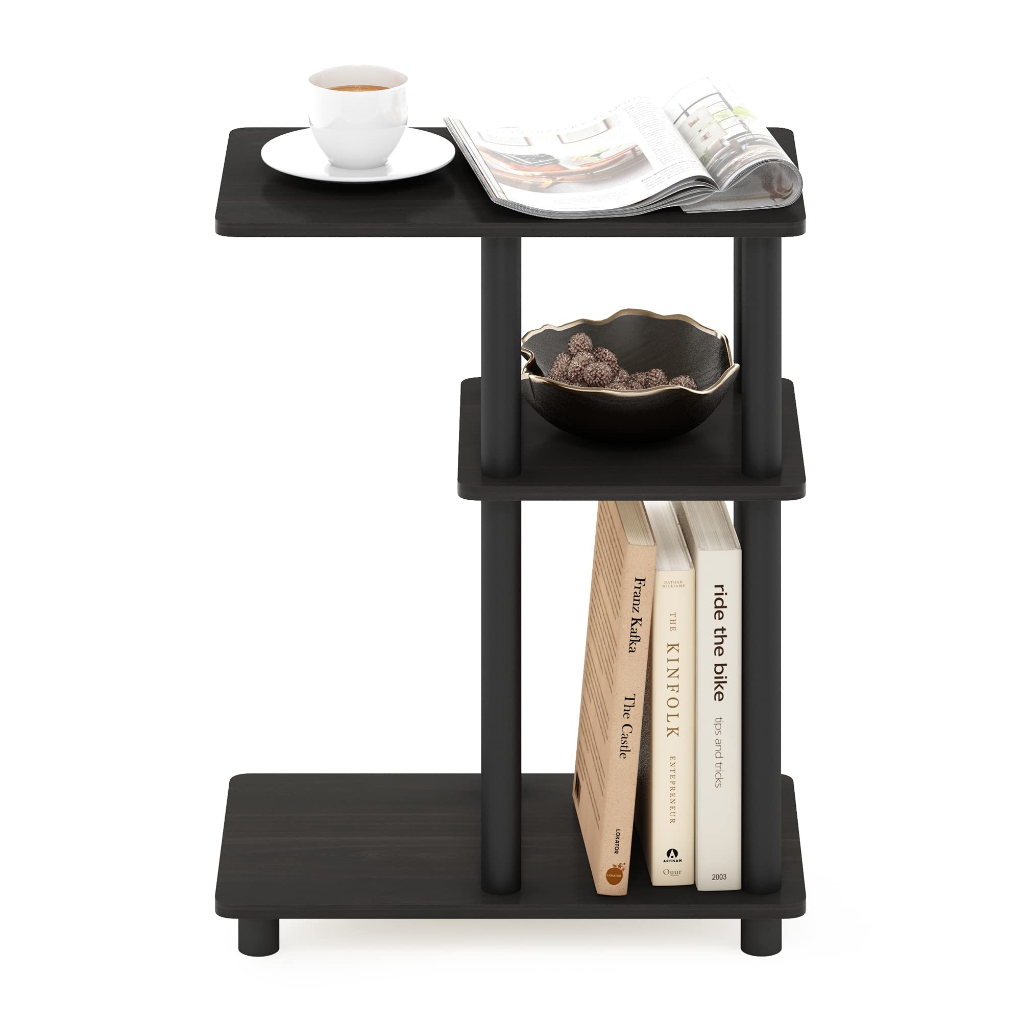 Foto 7 pulgar | Mesa Auxiliar Furinno Turn-tube En Forma De C Espresso/negra - Venta Internacional.