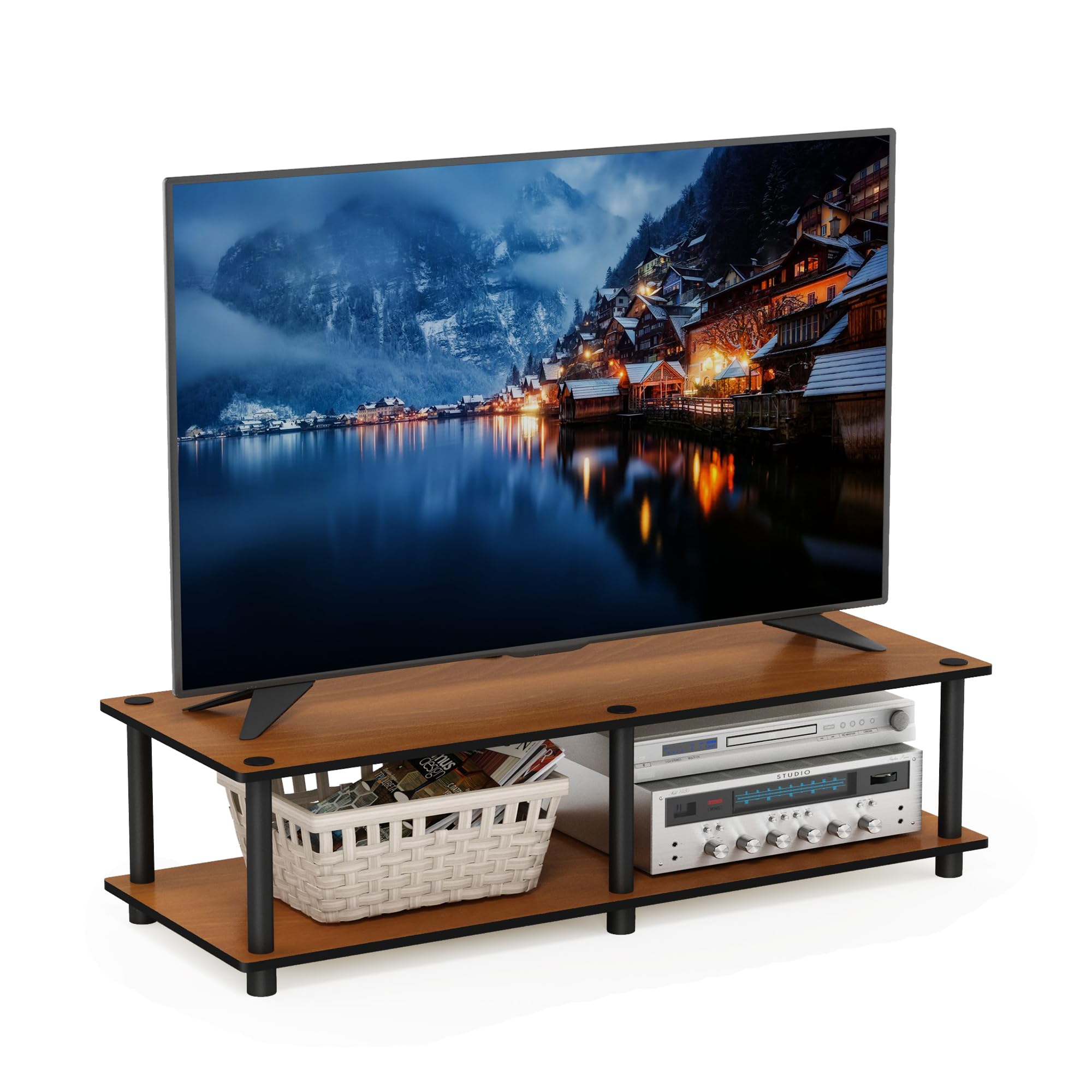 Foto 4 | Mueble De Televisión Furinno Just No Tools, Madera De Cerezo Claro - Venta Internacional.