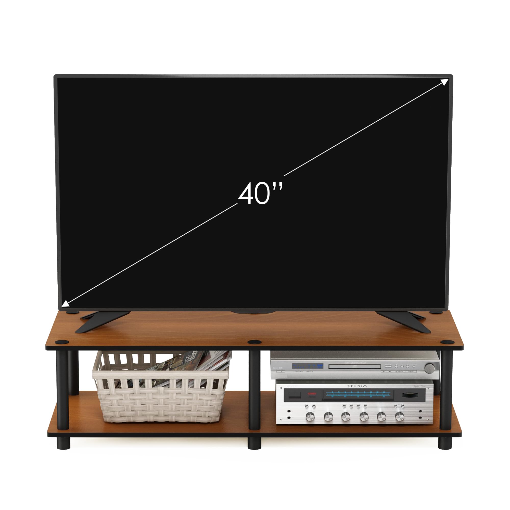 Foto 5 | Mueble De Televisión Furinno Just No Tools, Madera De Cerezo Claro - Venta Internacional.