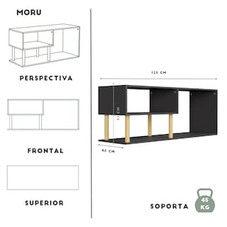 Foto 6 | Mueble De Tv Vetra Moru color Negro