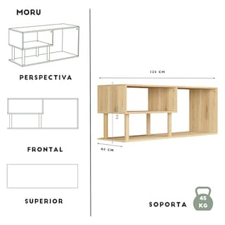 Foto 6 | Mueble De Tv Vetra Moru color Roble