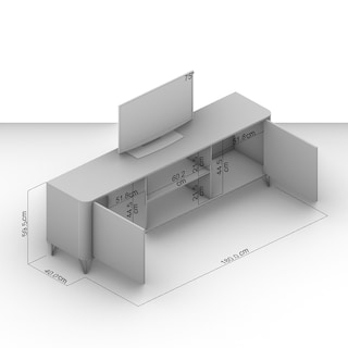 Foto 5 | Mesa Para Televisión Mobi Kunzita Avellana