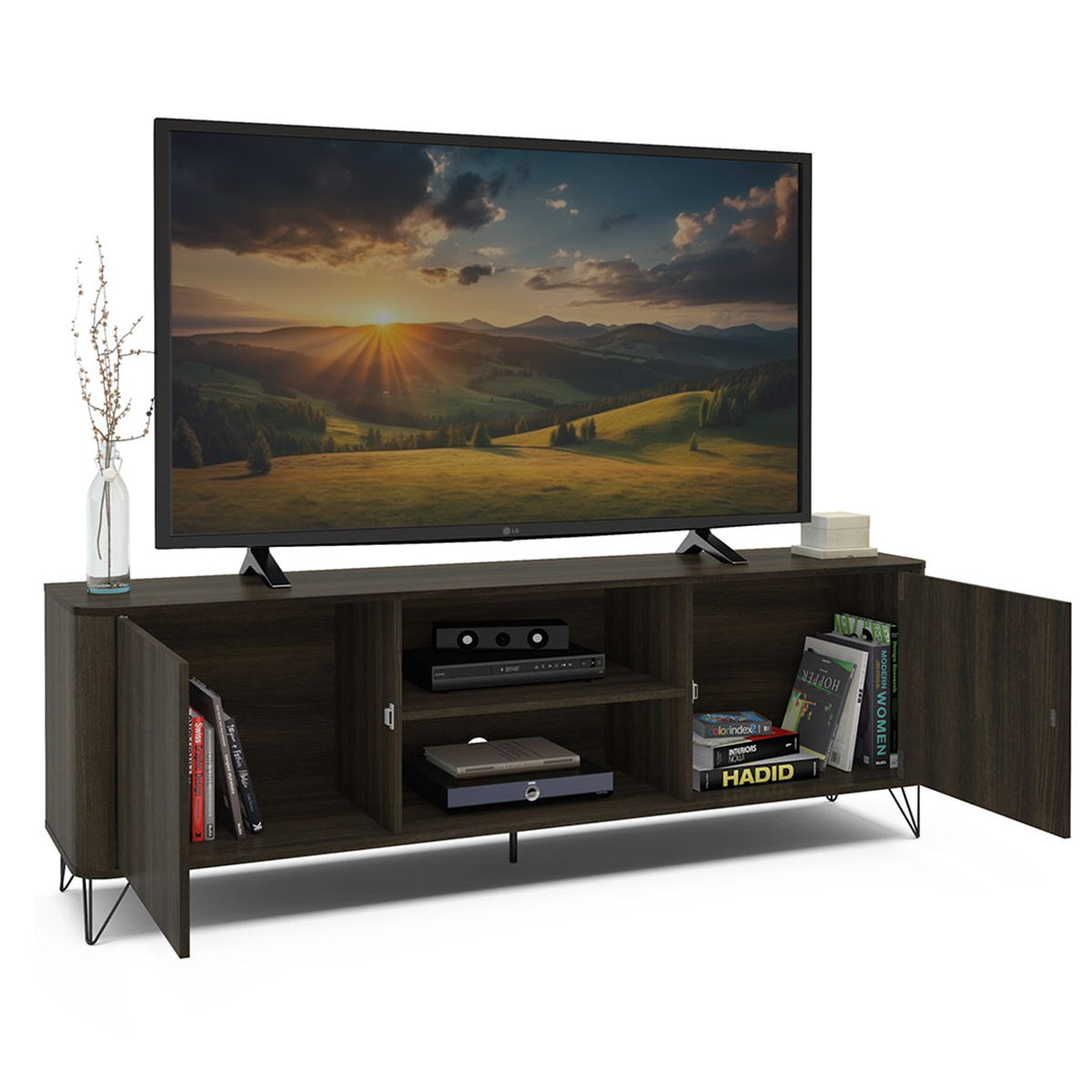 Foto 4 pulgar | Mesa Para Televisión Mobi  Kunzita Tabaco