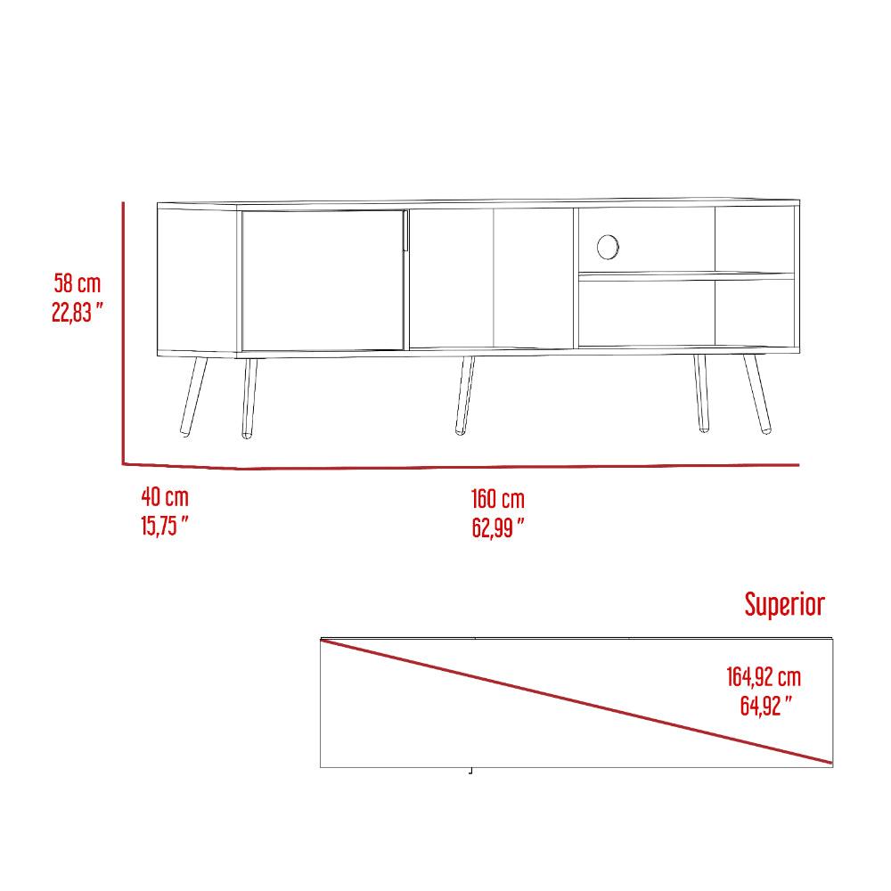 Foto 8 pulgar | Mesa Para Tv Vulanno  Capri Para Un Tv De 70 Pulgadas Virtual Muebles