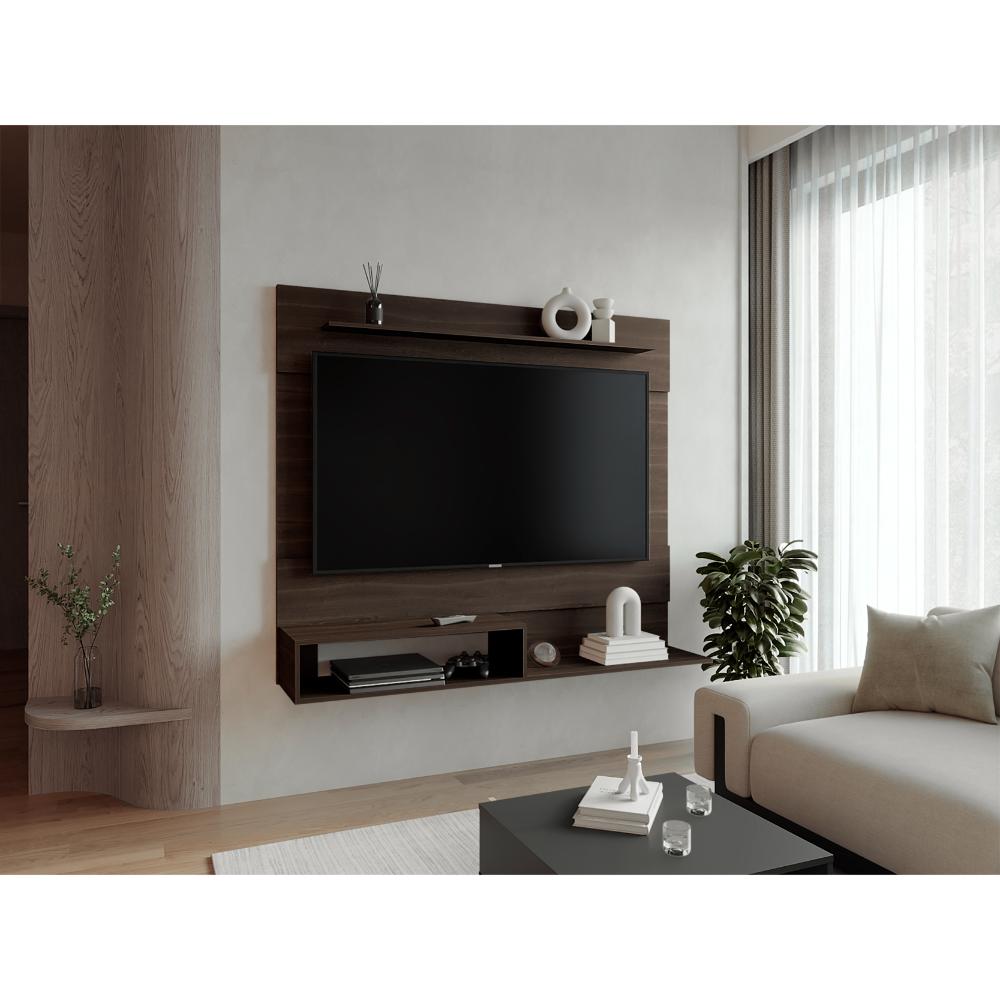 Foto 1 | Panel De Tv Ascher  Milan Y Wengue Para Tv De 70 Pulgadas Virtual Muebles