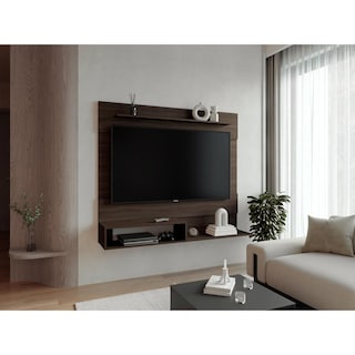 Foto 1 | Panel De Tv Ascher Milan Y Wengue Para Tv De 70 Pulgadas Virtual Muebles