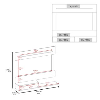 Foto 7 | Panel De Tv Ascher Milan Y Wengue Para Tv De 70 Pulgadas Virtual Muebles