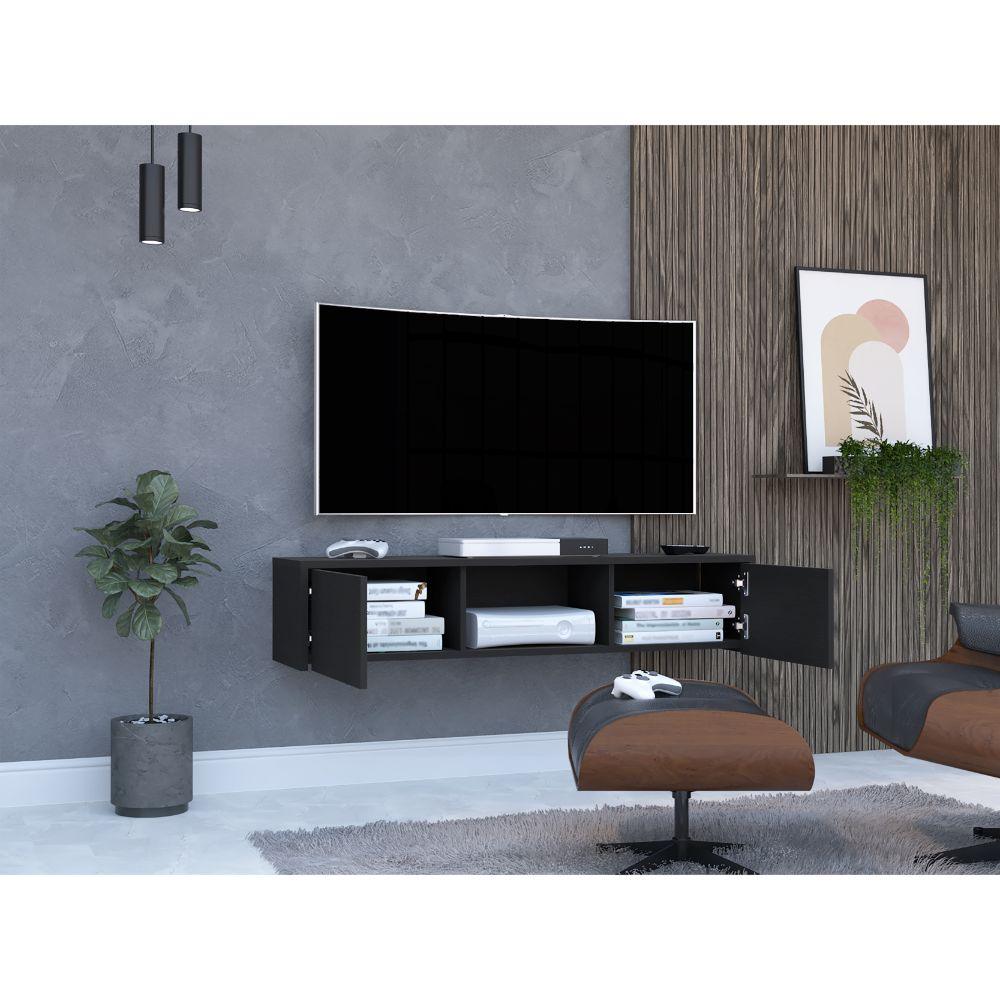 Foto 3 pulgar | Mesa Para Tv Flotante Gleid Wengue  Virtual Muebles