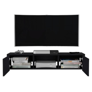 Foto 5 | Mesa Para Tv Flotante Gleid Wengue Virtual Muebles