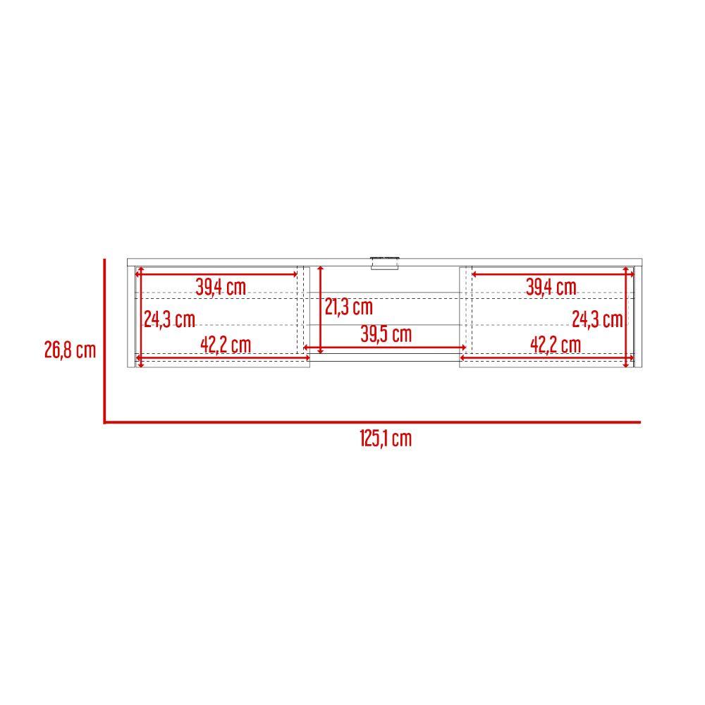 Foto 9 pulgar | Mesa Para Tv Flotante Gleid Wengue  Virtual Muebles