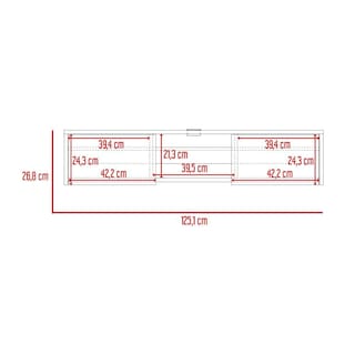 Foto 8 | Mesa Para Tv Flotante Gleid Wengue Virtual Muebles