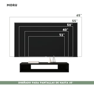 Foto 5 | Mueble Para Tv Flotante Lima Moru Color Negro