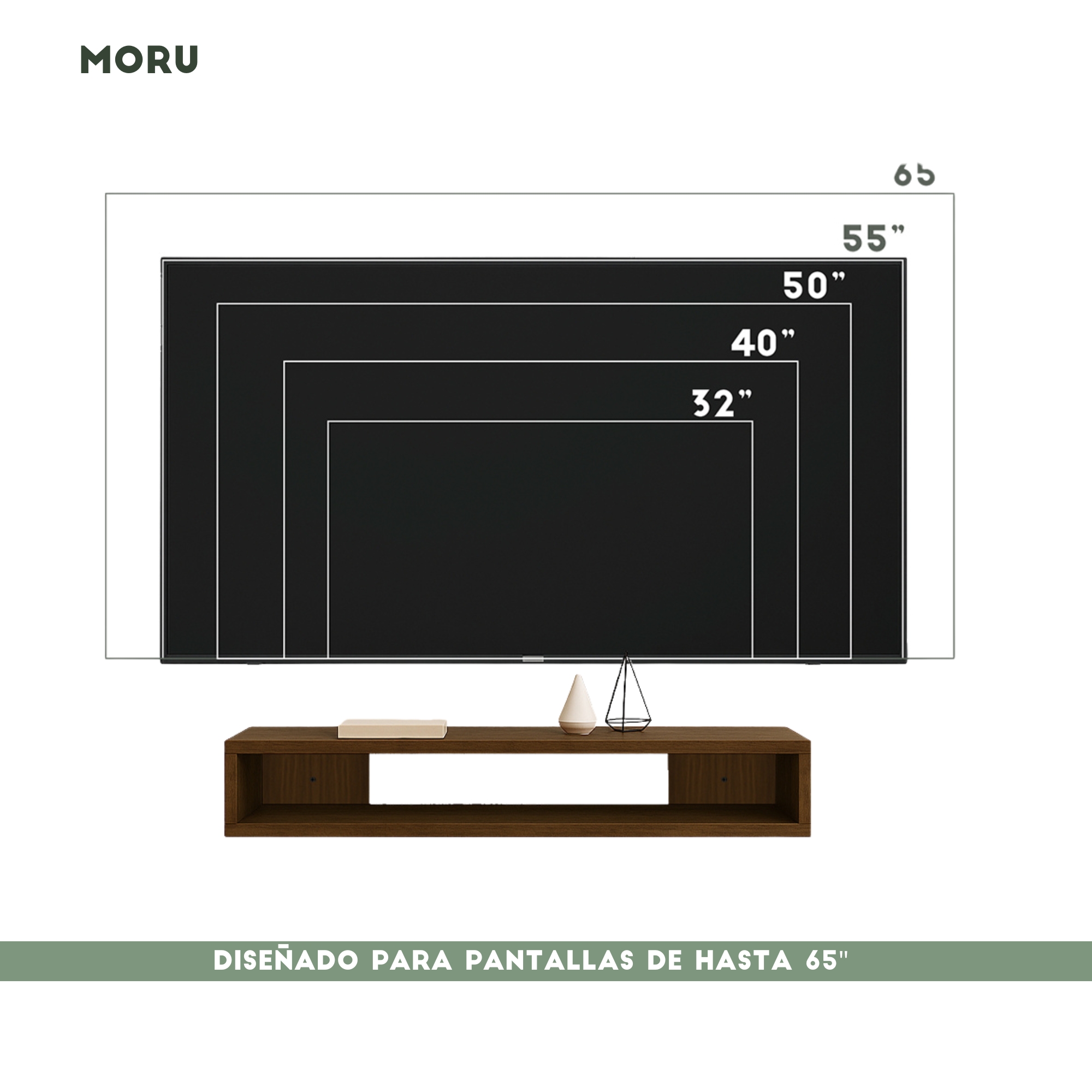 Foto 6 pulgar | Mueble  Para Tv Flotante Lima Moru Color  Latte