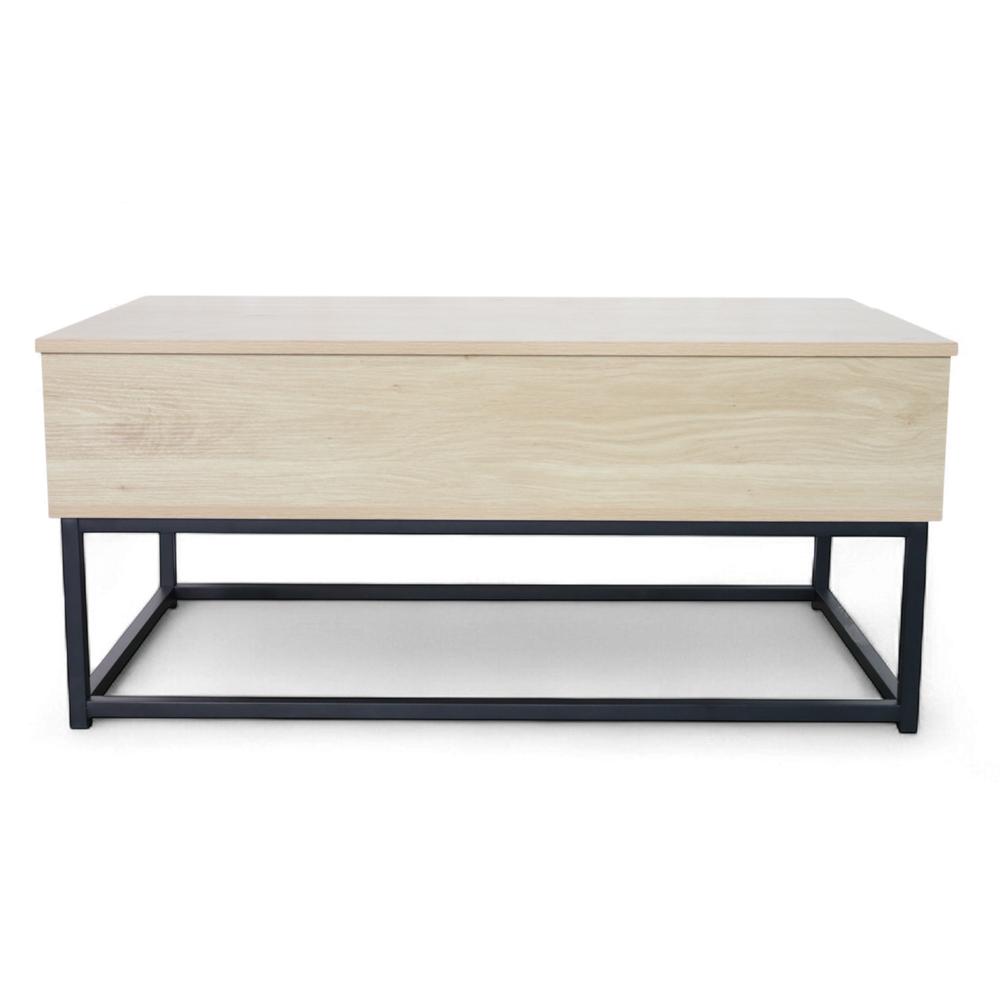 Foto 5 pulgar | Mesa De Centro Elevable Montan Almacenamiento Interno Madera