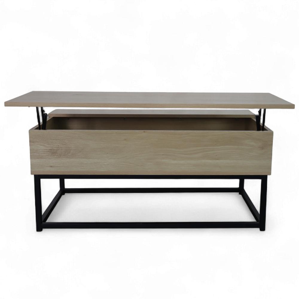 Foto 6 pulgar | Mesa De Centro Elevable Montan Almacenamiento Interno Madera