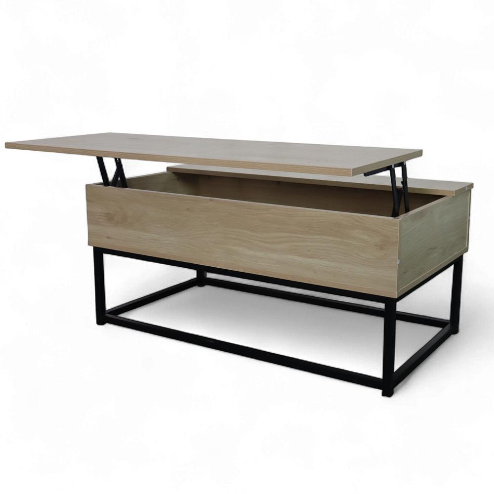 Foto 7 pulgar | Mesa De Centro Elevable Montan Almacenamiento Interno Madera