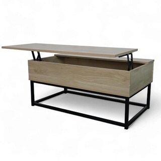 Foto 6 | Mesa De Centro Elevable Montan Almacenamiento Interno Madera