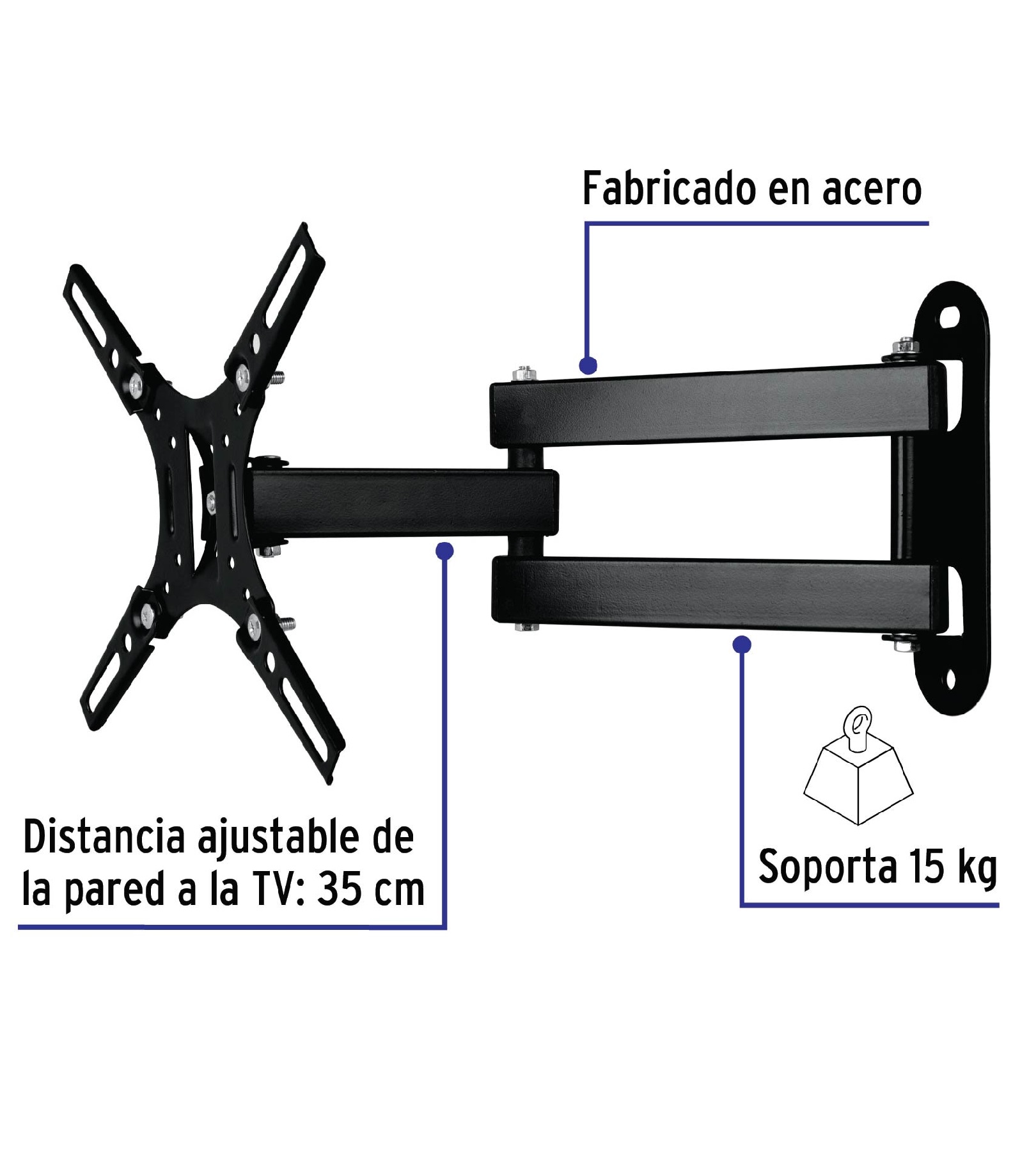 Foto 3 pulgar | Soporte Para Pantallas 14'' A 40'' Mov. Angular Y Articulado