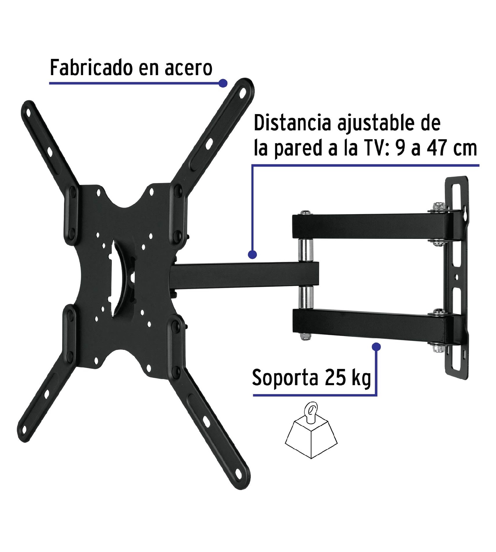 Foto 3 pulgar | Soporte Para Pantallas 23'' A 42'' Mov. Angular Y Articulado