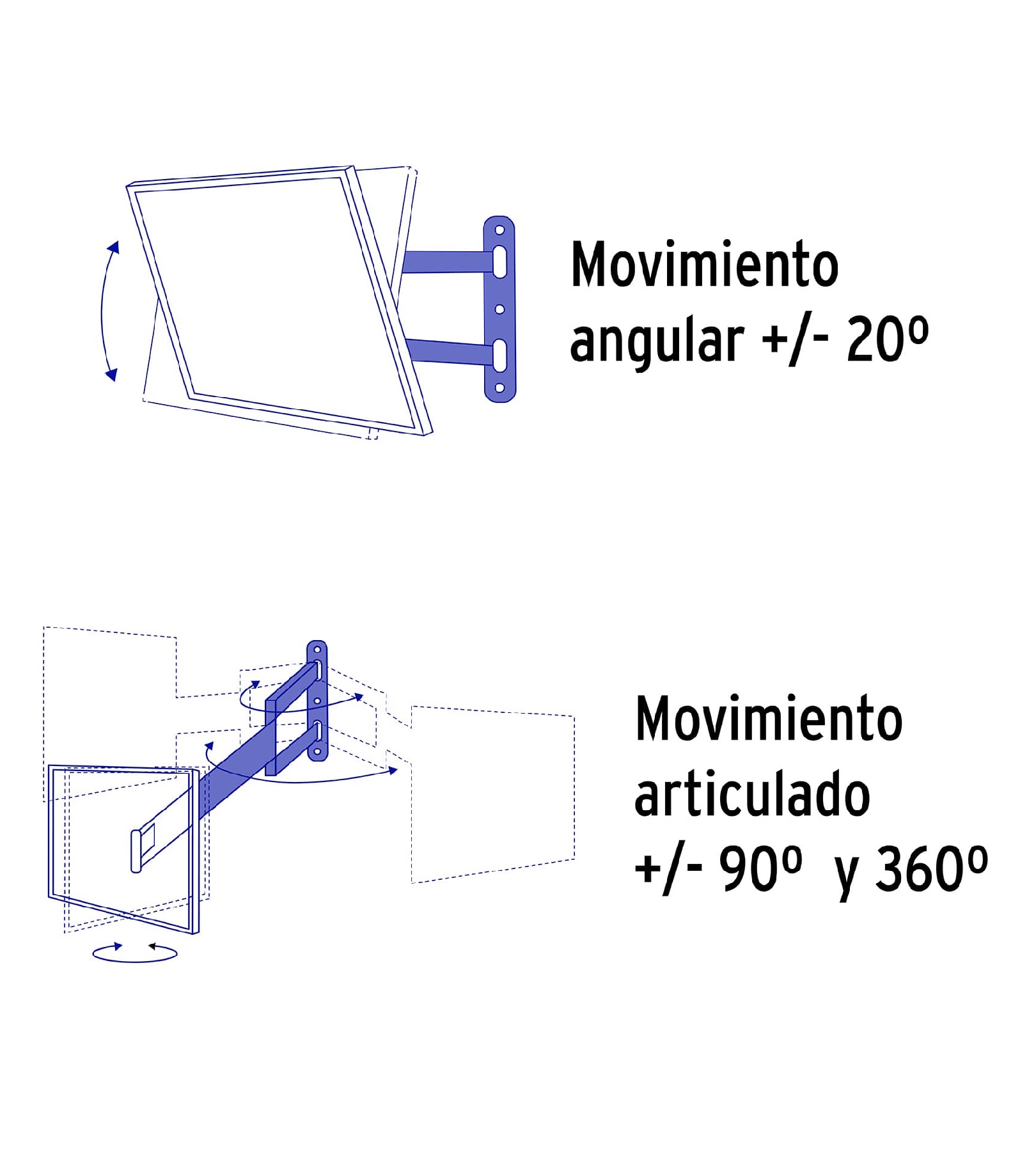 Foto 4 pulgar | Soporte Para Pantallas 23'' A 42'' Mov. Angular Y Articulado