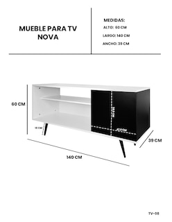 Foto 8 | Mueble para TV Decomobil Blanco