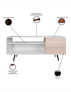 Foto 5 | Mueble para TV Decomobil Blanco