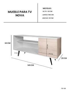 Foto 8 | Mueble para TV Decomobil Blanco