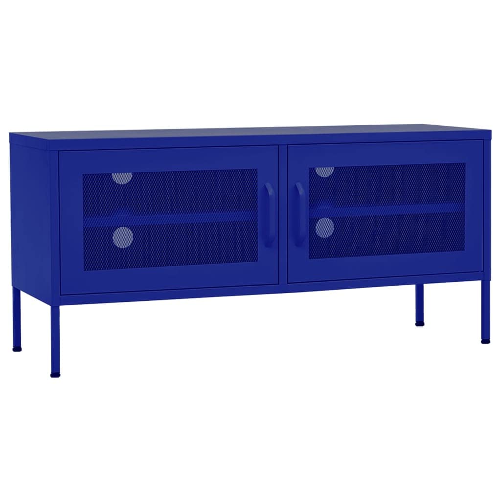 Foto 2 pulgar | Mueble Para Tv Vidaxl  Estilo Industrial  Construcción De Acero Azul Marino - Venta Internacional.