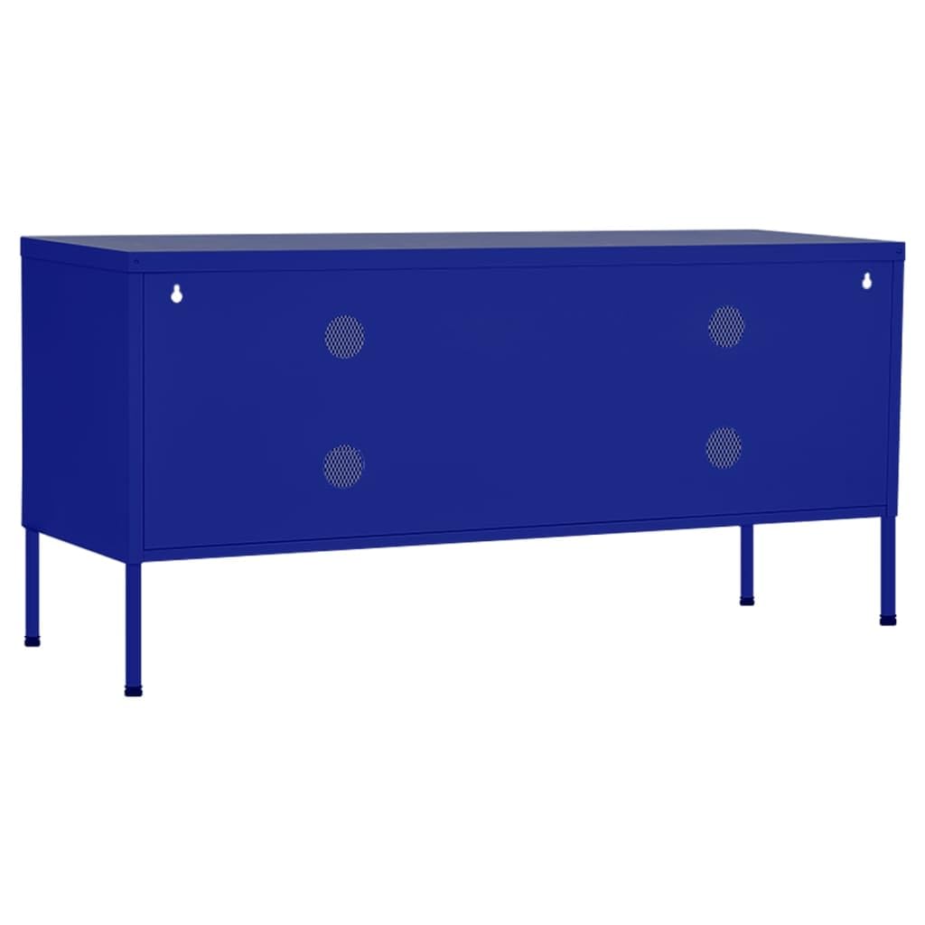 Foto 4 pulgar | Mueble Para Tv Vidaxl  Estilo Industrial  Construcción De Acero Azul Marino - Venta Internacional.