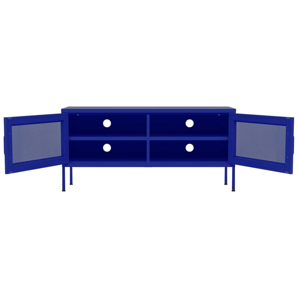 Foto 5 pulgar | Mueble Para Tv Vidaxl  Estilo Industrial  Construcción De Acero Azul Marino - Venta Internacional.