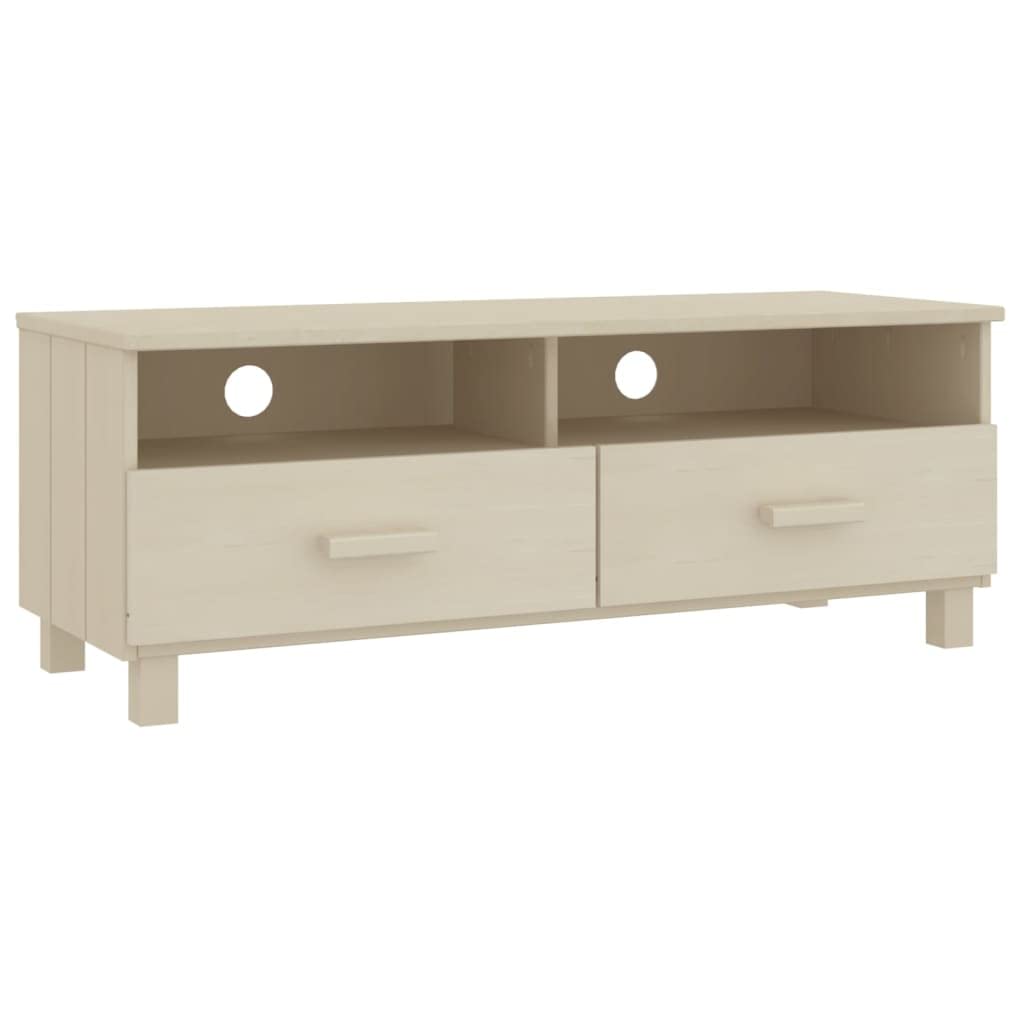 Foto 2 pulgar | Soporte Para Tv Vidaxl Hamar Marrón Miel Con 2 Cajones De Madera De Pino Y Mdf - Venta Internacional.